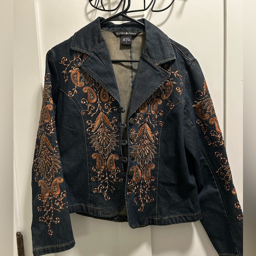 Vintage Gordon & James Embroidered denim Jacket